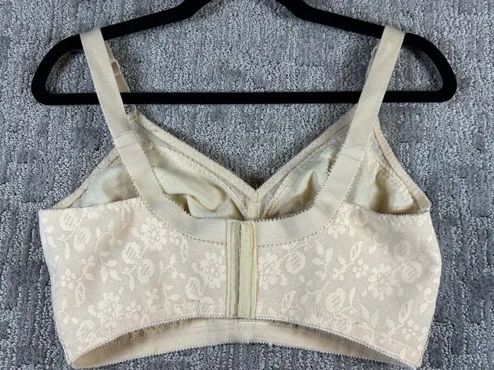 Playtex 0020 Sensational Support Floral Wireless Bra 38DDD Beige 221